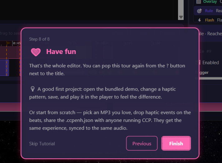 Tutorial step 8 - Have fun